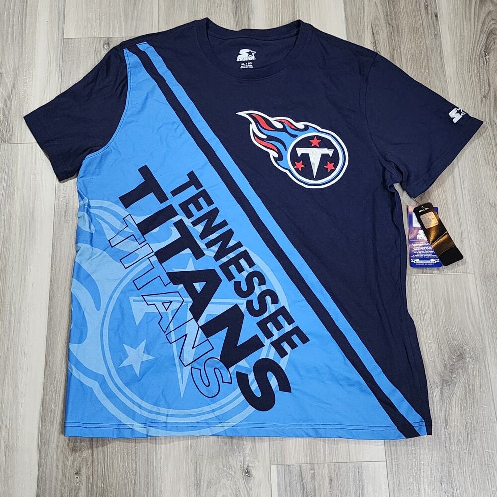 Tennessee Titans T-Shirt Men's XL Navy Starter Short Sleeve New
